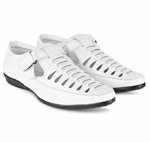 Cozygo Guchi White Sandals For Men